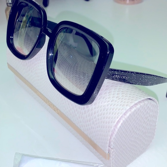 Jimmy Choo Cait NS8 - Black Glitter - Picture 2 of 9